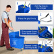 20L Mop Bucket on Wheels, with Water Separation Panel - Blue