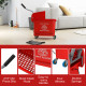 20L Mop Bucket on Wheels, with Water Separation Panel - Red