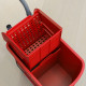 20L Mop Bucket on Wheels, with Water Separation Panel - Red