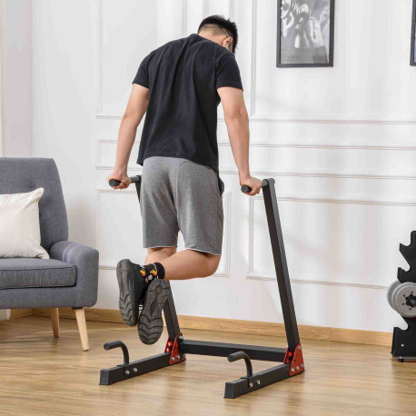 Dip Stand Station Heavy Duty Upper Body Workout Equipment Angled Grip for Triceps dips Pull Ups Push Ups for Home Gym Office, Bl
