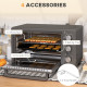 21L Mini Countertop Oven, 100°C-230°C Adjustable Temp - Grey