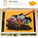 Outsunny Garden Potting Bench w/ Sliding Tabletop, Wooden Workstation w/ Dry Sink, Outdoor Workbench Potting Table w/ Storage Sh