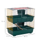 PawHut 2-Story Large Small Animal Cage w/ Accessories for Chinchillas Puppy Guinea Pig