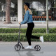 Foldable Kick Scooter with Double Shock Absorption and Big Wheels, Height Adjustable Aluminium Frame Big Wheel Scooter for 14+ T