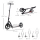Foldable Kick Scooter with Double Shock Absorption and Big Wheels, Height Adjustable Aluminium Frame Big Wheel Scooter for 14+ T