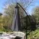 Grey Cantilever Parasol &amp; Fan Base
