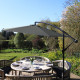 Grey Cantilever Parasol &amp; Fan Base