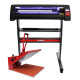 LED Vinyl Cutter With 50cm Clam Heat Press &amp; Software