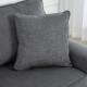 3 Seater Sofas for Living Room, Fabric Sofa with Felt Mats, Cushions and Pillows, Grey