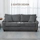 3 Seater Sofas for Living Room, Fabric Sofa with Felt Mats, Cushions and Pillows, Grey