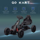 Kids Pedal Go Kart, with Adjustable Seat, EVA Wheels, Seat, Handbrake - Black
