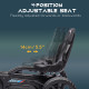 Kids Pedal Go Kart, with Adjustable Seat, EVA Wheels, Seat, Handbrake - Black