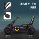 Kids Pedal Go Kart, with Adjustable Seat, EVA Wheels, Seat, Handbrake - Black