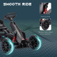 Kids Pedal Go Kart, with Adjustable Seat, EVA Wheels, Seat, Handbrake - Black