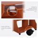 Multi-Storage Compact Work Desk, with Wheels - Cherry Wood Colour