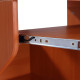 Multi-Storage Compact Work Desk, with Wheels - Cherry Wood Colour