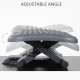 Footrest Adjustable Height &amp; Angle Tilting Platform Home Office Foot Rest Charcoal Grey