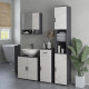 kleankin Slim Bathroom Cabinet, Narrow Bathroom Storage Cabinet with Drawer, Door Cupboard, Adjustable Shelf and Soft Close Mech