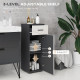 kleankin Slim Bathroom Cabinet, Narrow Bathroom Storage Cabinet with Drawer, Door Cupboard, Adjustable Shelf and Soft Close Mech