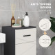 kleankin Slim Bathroom Cabinet, Narrow Bathroom Storage Cabinet with Drawer, Door Cupboard, Adjustable Shelf and Soft Close Mech