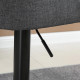 Modern Adjustable Bar Stools Set of 2, Swivel Fabric Barstools with Footrest, Armrests and Back, for Kitchen Counter and Dining 