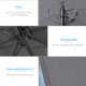 Outsunny 3(m) Garden Parasol Sun Shade Patio Banana Hanging Umbrella Cantilever with Crank Handle and Cross Base Grey