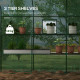 Outsunny Walk-in Greenhouse with 3 Tier 12 Shelves, Small Greenhouse with Reinforced PE Cover, Garden Plant Growhouse with Roll-
