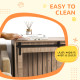 PawHut 118cm Dog Crate Furniture with Removable Cushion for Extra Large Dogs - Walnut Brown
