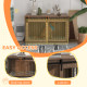 PawHut 118cm Dog Crate Furniture with Removable Cushion for Extra Large Dogs - Walnut Brown