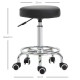 Vinsetto Round Rolling Stool, PU Leather Height Adjustable Stool Chair with Wheels and Swivel Seat for Salon, Massage, Spa, Home