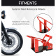 Motorcycle Wheel Chock 8-15.5 cm Metal Motorbike Holder Pre-Drilled Holes For Truck And Trailer
