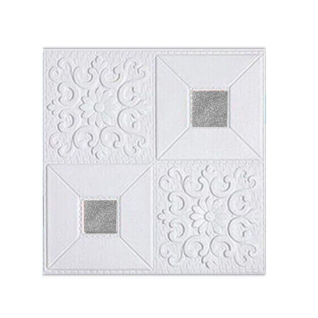 10pcs 3D Tile Brick Wall Sticker Waterproof Foam Panel Self-adhesive Wallpaper - Grey