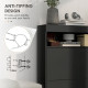 16 Shoe Pair Storage Cabinet, with Flip Doors - High Gloss Black