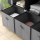 Fabric Wardrobe for Bedroom, Portable Wardrobe with 5 Shelves, 2 Hanging Rails and 3 Fabric Drawers, Foldable Closet, 125 x 43 x