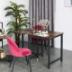 Folding Dining Table, Industrial Drop Leaf Table with Wheels and Metal Frame for Kitchen, Dining Room, Space Saving, Rustic Brow
