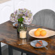 Folding Dining Table, Industrial Drop Leaf Table with Wheels and Metal Frame for Kitchen, Dining Room, Space Saving, Rustic Brow