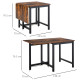 Folding Dining Table, Industrial Drop Leaf Table with Wheels and Metal Frame for Kitchen, Dining Room, Space Saving, Rustic Brow