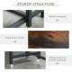 Folding Dining Table, Industrial Drop Leaf Table with Wheels and Metal Frame for Kitchen, Dining Room, Space Saving, Rustic Brow