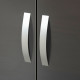 High Gloss Wardrobe, 2 Door Wardrobe with Hanging Rod and Storage Shelf, Clothes Storage Organizer with Anti-tipping Design for 