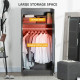 High Gloss Wardrobe, 2 Door Wardrobe with Hanging Rod and Storage Shelf, Clothes Storage Organizer with Anti-tipping Design for 