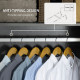 High Gloss Wardrobe, 2 Door Wardrobe with Hanging Rod and Storage Shelf, Clothes Storage Organizer with Anti-tipping Design for 