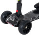 Kids 3 Wheel Plastic Scooter Adjustable Height w/ Engine-Look Water Spray Black