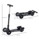 Kids 3 Wheel Plastic Scooter Adjustable Height w/ Engine-Look Water Spray Black
