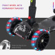 Kids 3 Wheel Plastic Scooter Adjustable Height w/ Engine-Look Water Spray Black