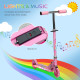 Kids Scooter, with Lights, Music, Adjustable Height, Foldable Frame, for Ages 3-7 Years - Pink