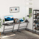 L Shaped Gaming Desk, Corner Computer Desk with Keyboard Tray, Work Table for Home Office, Study Workstation, 130 x 130 x 73.5cm