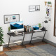 L Shaped Gaming Desk, Corner Computer Desk with Keyboard Tray, Work Table for Home Office, Study Workstation, 130 x 130 x 73.5cm