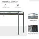 Outsunny 3 x 2m Metal Outdoor Pergola with Retractable Roof, Outdoor Gazebo Canopy Shelter with Drainage Holes for Garden, Patio