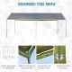 Outsunny 3 x 6m Heavy Duty Carport Garage Car Shelter Galvanized Steel Outdoor Open Canopy Tent Water UV Resistant Waterproof, G