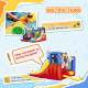 Outsunny 4 in 1 Kids Bouncy Castle Large Sailboat Style Inflatable House Slide Trampoline Water Pool Climbing Wall with Blower C
